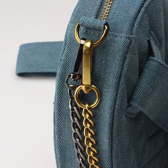 Heart Shaped Crossbody Bag with Chain Strap - Picture 9 of 13